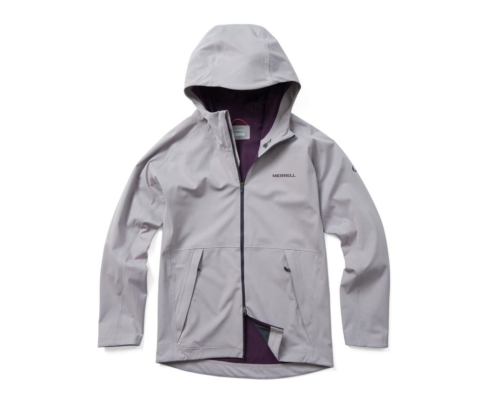 Merrell Jackets Grey - Whisper Rain - Womens 74IPVDBHE